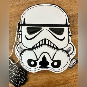 Loungefly Star Wars Storm Trooper Coin Purse Zip Wallet Heart Logo NEW NWT HTF